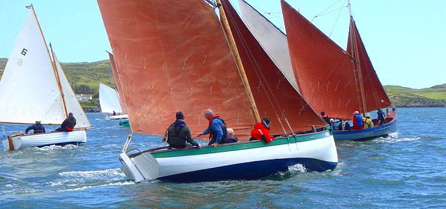 Traditional sailing craft at the annual Wooden Boats Festival