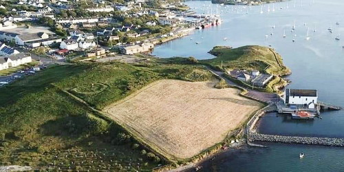 The ringfort can be seen at left centre of the image