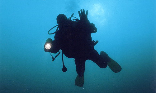 Diver underwater