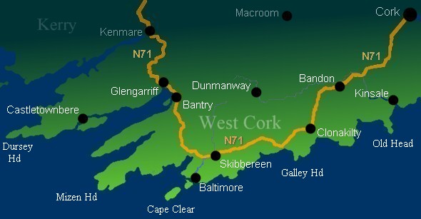 Map of West Cork